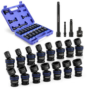 WORKPRO 19-Piece 3/8＂ Dr. Universal Impact Socket Set, Metric