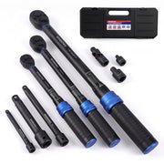 WORKPRO 9PCS Click Torque Wrench Set, 1/4" 3/8" 1/2" Drive, ±3% Accuracy