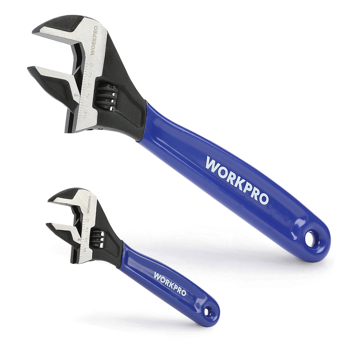 WORKPRO 2 Pcs Adjustable Wrench Set for Home Garage  Workshop and DIY