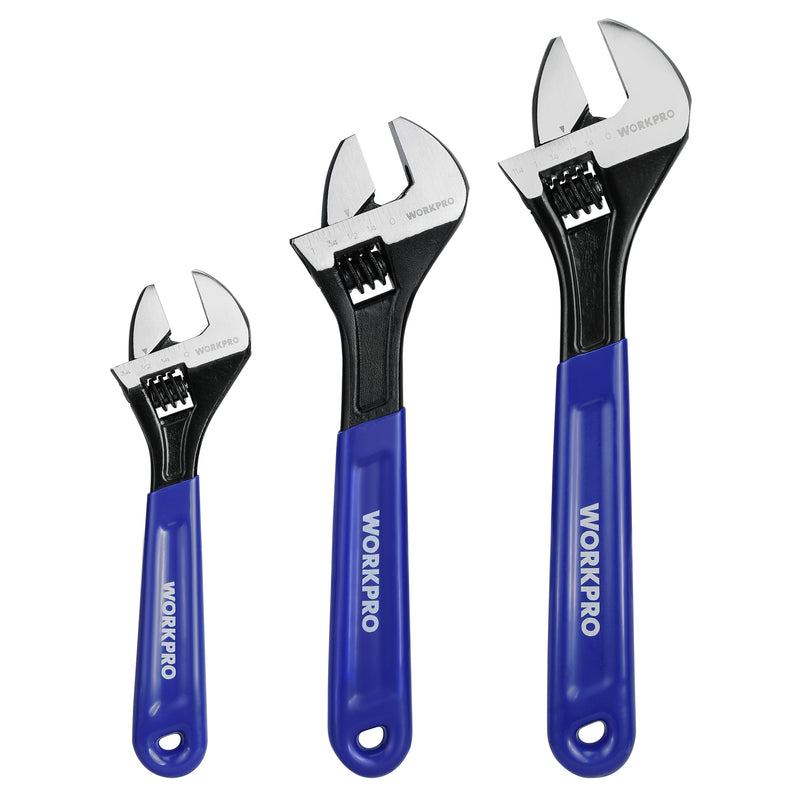 WORKPRO 3-Piece Adjustable Wrench Set (W)