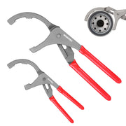 WORKPRO Oil Filter Wrench Set, 9" & 12" Oil Filter Removal Pliers Tools, Red
