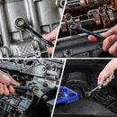 WORKPRO 22-piece Regular/Flex-head Ratcheting Wrench Set Anti-Slip Tooth with Organizer Box, Metric 6-18mm & SAE 1/4-3/4"