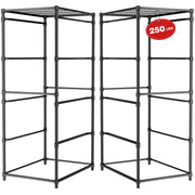 WORKPRO 2-Pack 5-Tier Heavy Duty Metal Storage Rack, Garage Shelving for Basement & Workshop, 450 lbs per Unit, 30.5" x 22.5" x 69", Black