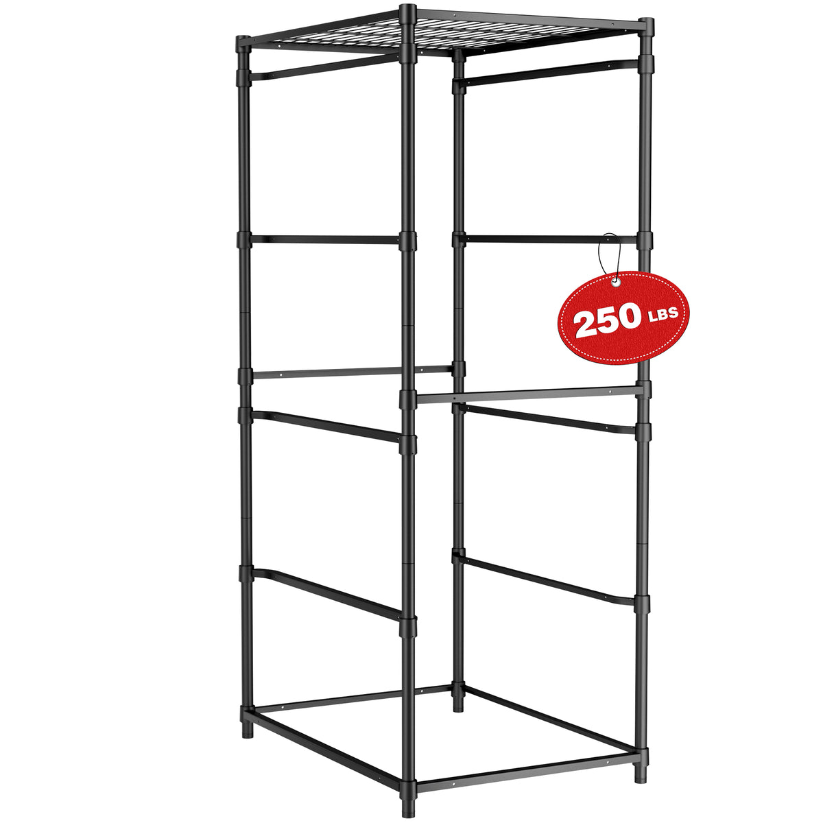 WORKPRO 5-Tier Heavy Duty Metal Storage Rack for Garage, Basement & Workshop, 450 lbs Capacity, 30.5" x 22.5" x 69", Black