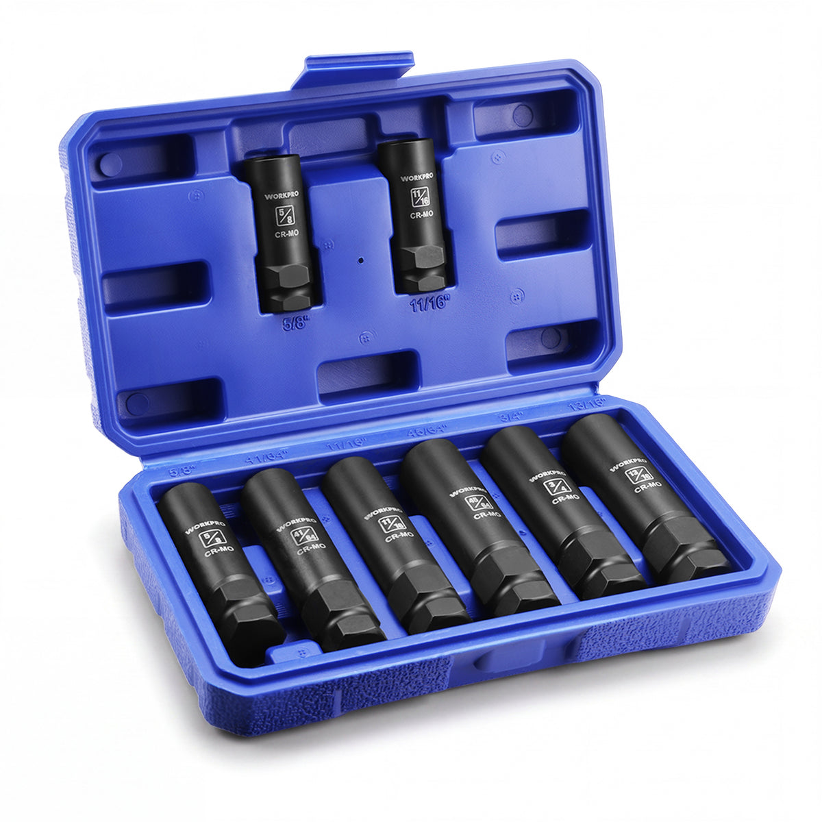 WORKPRO Spline Lug Nut Socket Set, 8PC SAE Wheel Lock Removal Kit