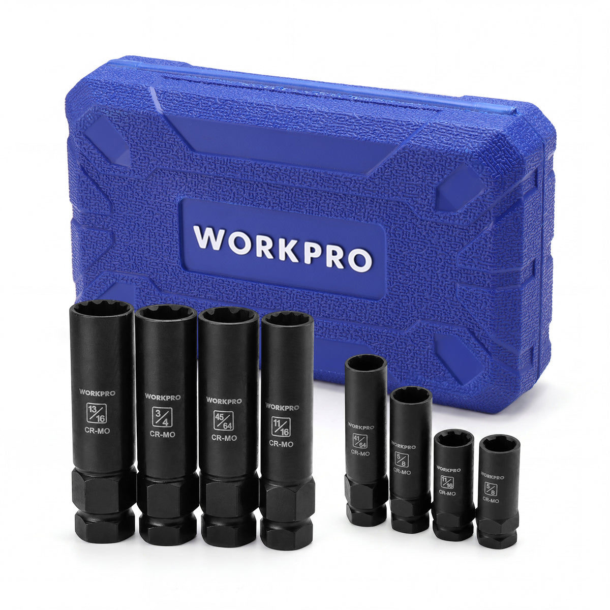WORKPRO Spline Lug Nut Socket Set, 8PC SAE Wheel Lock Removal Kit