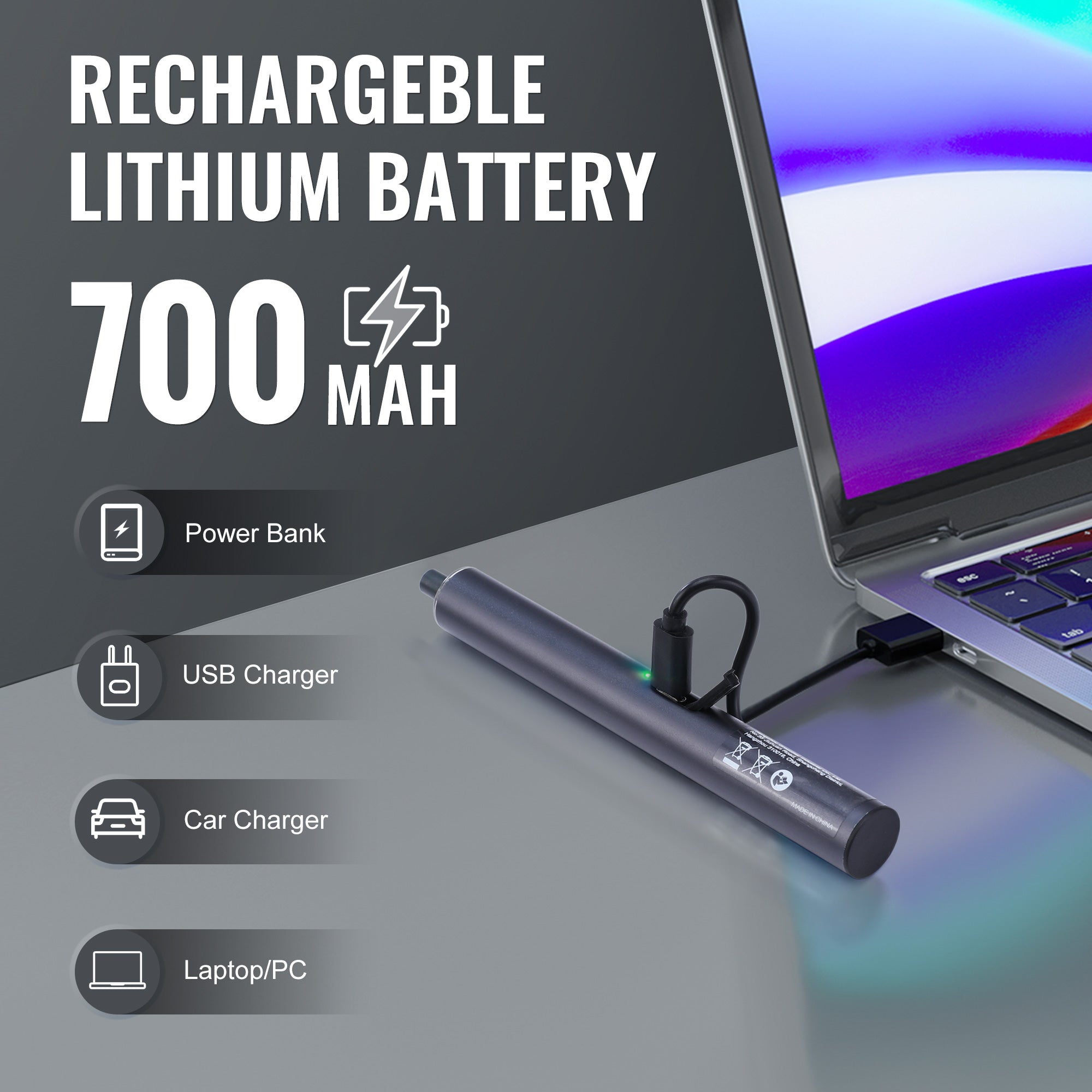 Rechargeable mini electric screwdriver with USB charging and portable power design