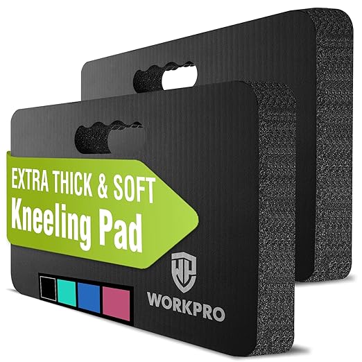 2-pack black extra-thick & soft kneeling pad in retail packaging