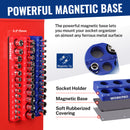 WORKPRO 8-Piece Magnetic Socket Organizer and Metric SAE Wrench Organizer Set, 1/4", 3/8", 1/2" Drive Metric SAE Socket Storage(Socket, Wrench not Included)