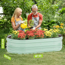 WORKPRO 4x2x1ft Galvanized Raised Garden Bed Set, Rust & Corrosion Protection, Easy Assembly, Safe Edge, Ideal for Vegetables & Flowers, Green, 1 Pc