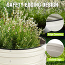 WORKPRO 3Pcs 2x2x1ft Galvanized Raised Garden Bed Set, Rust & Corrosion Protection, Easy Assembly, Safe Edge, Ideal for Vegetables & Flowers, White
