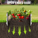 WORKPRO 3Pcs 2x2x1ft Galvanized Raised Garden Bed Set, Rust & Corrosion Protection, Easy Assembly, Safe Edge, Ideal for Vegetables & Flowers, White