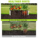 WORKPRO 4x2x1ft Galvanized Raised Garden Bed Set, Rust & Corrosion Protection, Easy Assembly, Safe Edge, Ideal for Vegetables & Flowers, White, 2 Pcs