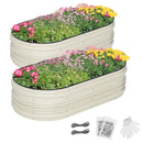 WORKPRO 4x2x1ft Galvanized Raised Garden Bed Set, Rust & Corrosion Protection, Easy Assembly, Safe Edge, Ideal for Vegetables & Flowers, White, 1 Pc