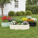 WORKPRO 4x2x1ft Galvanized Raised Garden Bed Set, Rust & Corrosion Protection, Easy Assembly, Safe Edge, Ideal for Vegetables & Flowers, White, 1 Pc