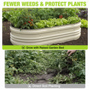 WORKPRO 4x2x1ft Galvanized Raised Garden Bed Set, Rust & Corrosion Protection, Easy Assembly, Safe Edge, Ideal for Vegetables & Flowers, White, 1 Pc