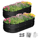 WORKPRO 4x2x1ft Galvanized Raised Garden Bed Set, Rust & Corrosion Protection, Easy Assembly, Safe Edge, Ideal for Vegetables & Flowers, White, 1 Pc