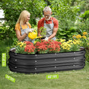 WORKPRO 4x2x1ft Galvanized Raised Garden Bed Set, Rust & Corrosion Protection, Easy Assembly, Safe Edge, Ideal for Vegetables & Flowers, Green, 1 Pc