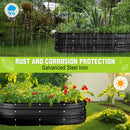 WORKPRO 4x2x1ft Galvanized Raised Garden Bed Set, Rust & Corrosion Protection, Easy Assembly, Safe Edge, Ideal for Vegetables & Flowers, Black, 2 Pcs