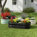 WORKPRO 4x2x1ft Galvanized Raised Garden Bed Set, Rust & Corrosion Protection, Easy Assembly, Safe Edge, Ideal for Vegetables & Flowers, Black, 2 Pcs