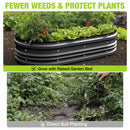 WORKPRO 4x2x1ft Galvanized Raised Garden Bed Set, Rust & Corrosion Protection, Easy Assembly, Safe Edge, Ideal for Vegetables & Flowers, White, 2 Pcs