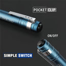 WORKPRO 6-Pack LED Pen Light, Aluminum Pen Flashlights, Pocket Flashlight with Clip for Inspection, Emergency, Everyday, 2AAA Batteries Included, Blue