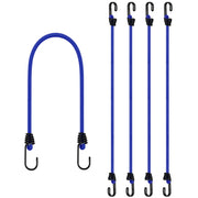 WORKPRO 24" Bungee Cords with Hooks, 4 Pack Heavy Duty Outdoor Bungee Strap, Blue
