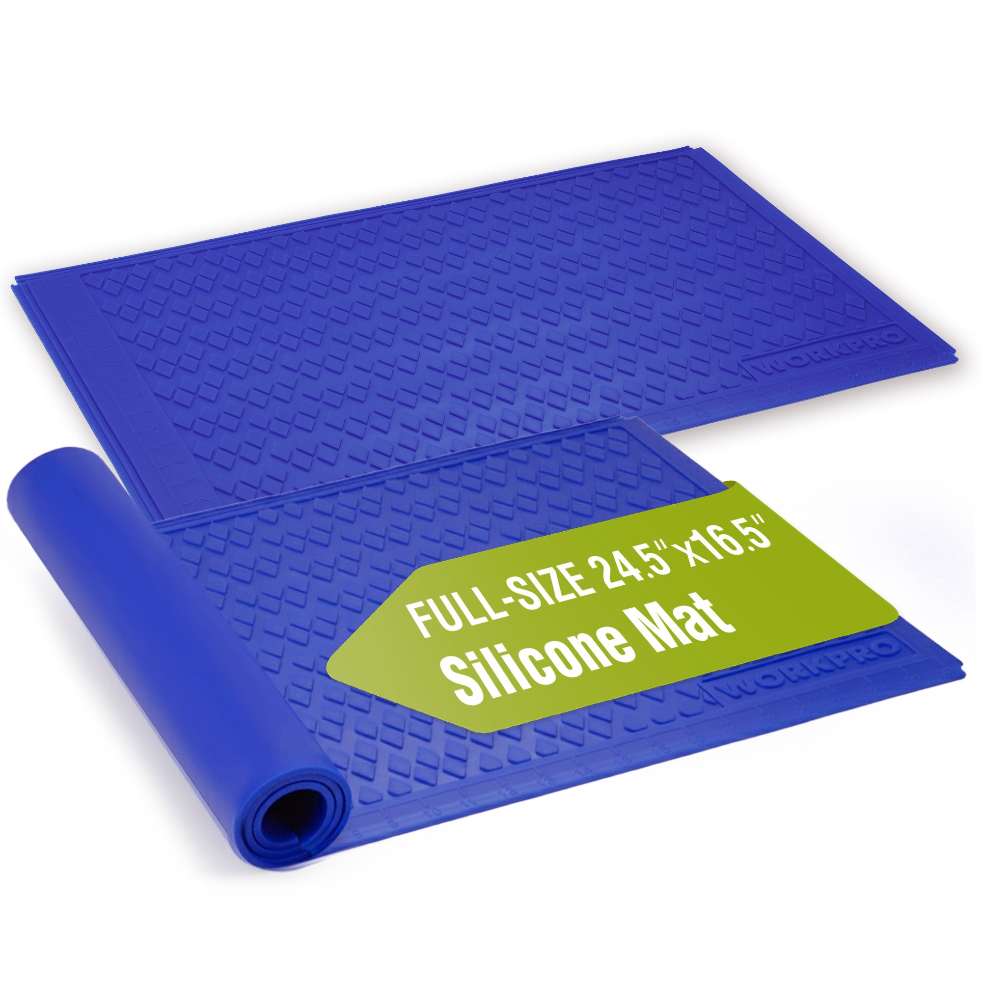 WORKPRO Silicone Glue Mat 2-Pack with innovation quality high-quality durable secure convenient non stick blue mat