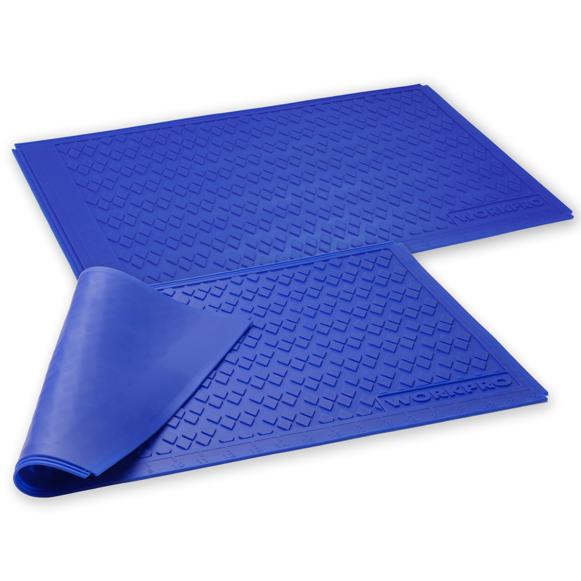WORKPRO Silicone Glue Mat 2-Pack blue silicone work surface with innovation quality and durable non slip texture