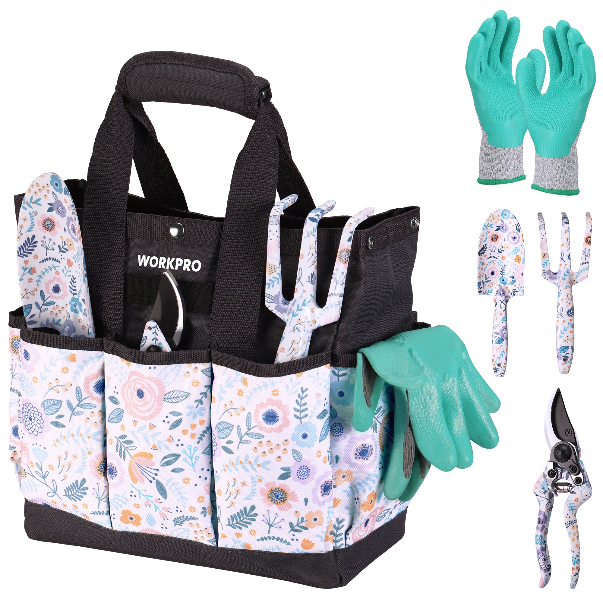 WORKPRO 5PCS Aluminum Heavy Duty Gardening Tool Set