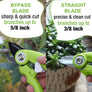 WORKPRO 2 Pack Garden Pruning Shears, 6.9" Bypass & Straight Shears, Premium Gardening Clippers