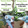WORKPRO 2 Pack Garden Pruning Shears, 6.9" Bypass & Straight Shears, Premium Gardening Clippers
