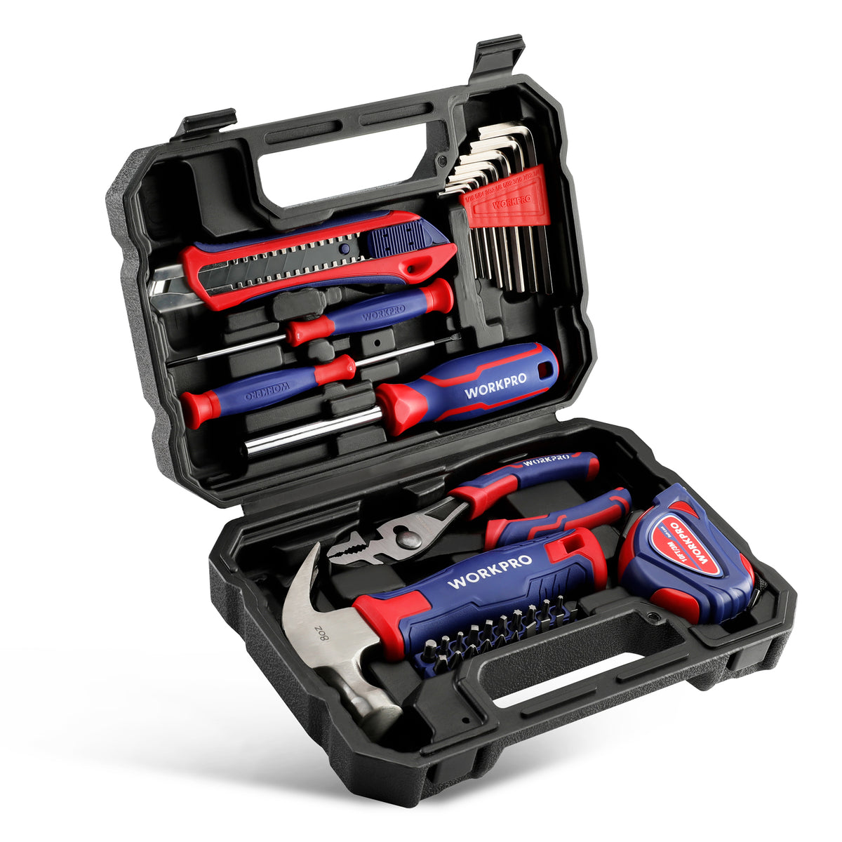 WORKPRO 35 Pcs Household Tools Set with Storage Toolbox, Blue