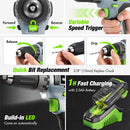 WORKPRO 157 Pcs Household Tool Kit with 20V Cordless Lithium-ion Drill Driver - Pink Ribbon