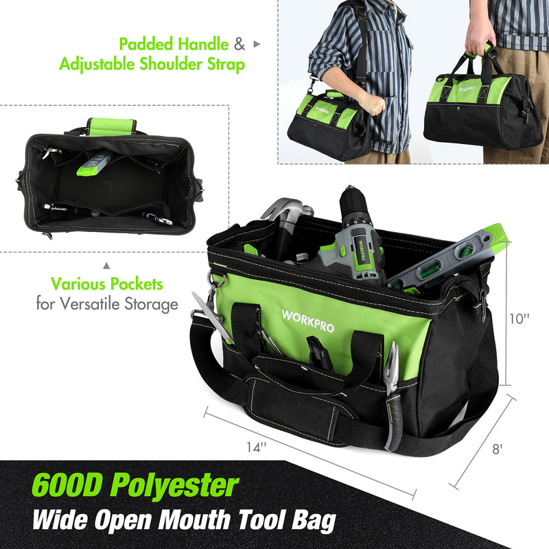 WORKPRO 157 Pcs Household Tool Kit with 20V Cordless Lithium-ion Drill Driver - Pink Ribbon