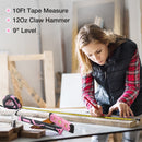 WORKPRO 100 Pcs / 236 Pcs Pink Tool Kit with Easy Carrying Round Pouch Perfect for DIY Home Maintenance - Pink Ribbon