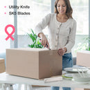 WORKPRO 100 Pcs / 236 Pcs Pink Tool Kit with Easy Carrying Round Pouch Perfect for DIY Home Maintenance - Pink Ribbon