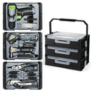 WORKPRO 43-Piece Cordless 8V Drill Driver Home Tool Set with Stackable Tool Box - Pink Ribbon