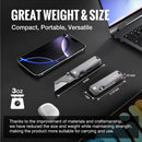 WORKPRO Lightweight CNC Unibody Premium Titanium Utility Knife with10 Extra Blades, G-10/Aluminum Handle