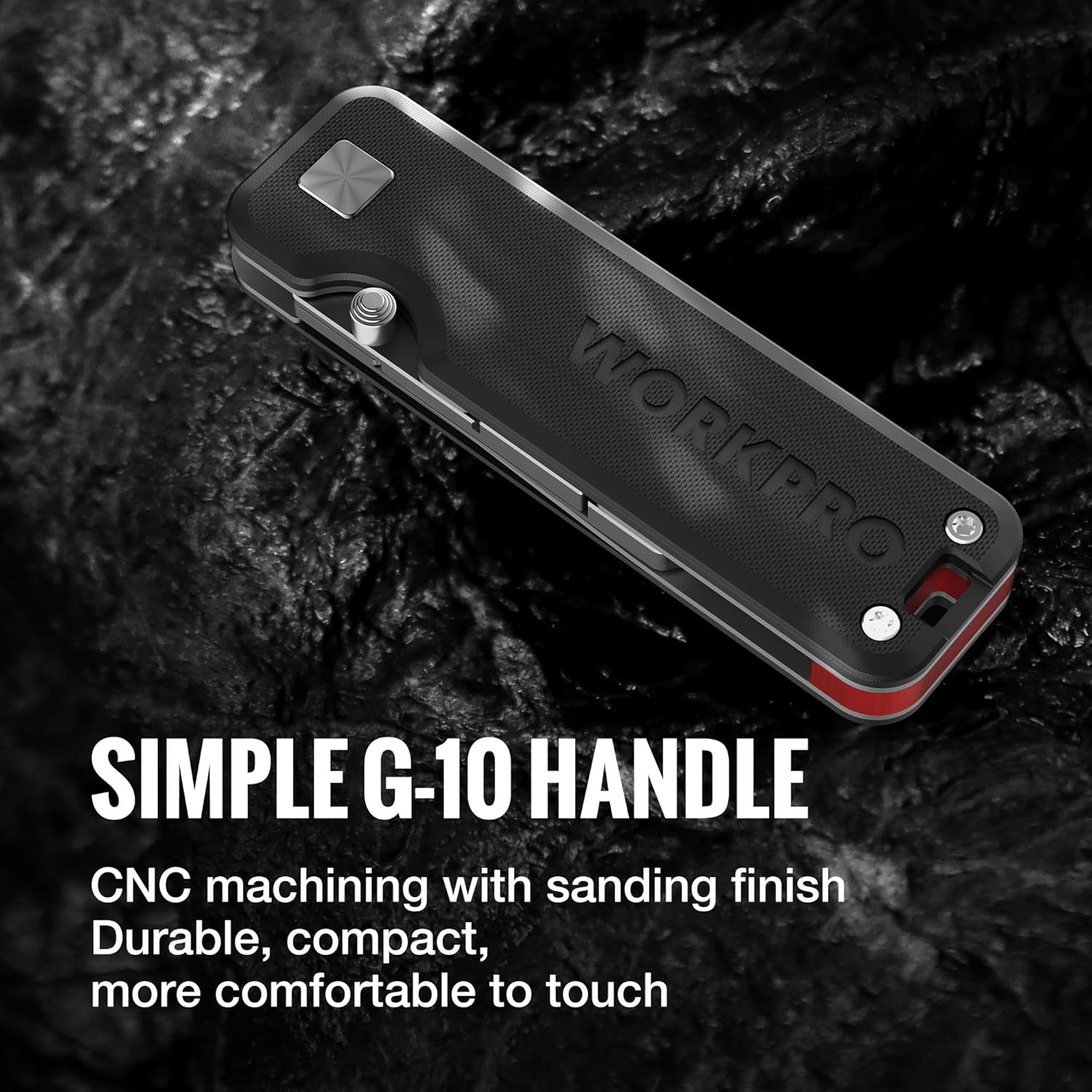 WORKPRO simple G-10 handle utility knife with titanium blade holder