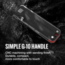 WORKPRO Lightweight CNC Unibody Premium Titanium Utility Knife with10 Extra Blades, G-10/Aluminum Handle