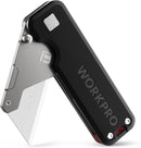 WORKPRO Lightweight CNC Unibody Premium Titanium Utility Knife with10 Extra Blades, G-10/Aluminum Handle