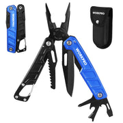 WORKPRO Multitool-11 in 1 Camping Tools with Mini Hammer-EDC Gear Multi Tools Hammer with Safety Lock and Pouch-Mini Multitools Gifts for Men and Women