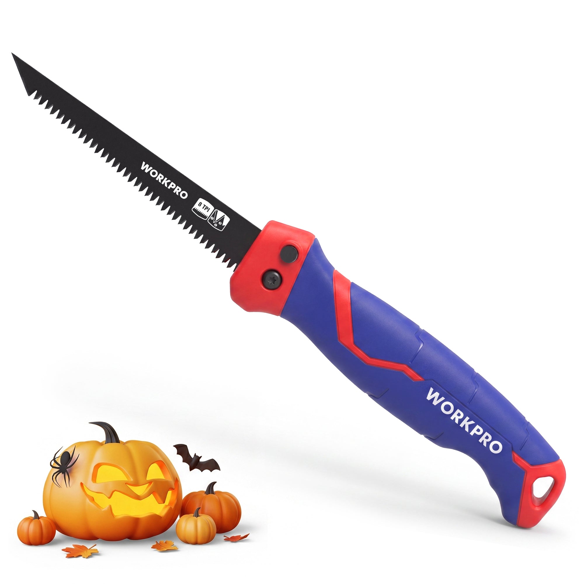 WORKPRO 5‑inch Folding Drywall Saw, Jab Saw 8 TPI Triple-Ground Teeth