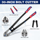 WORKPRO W017007A Bolt Cutter, Bi-Material Handle with Soft Rubber Grip, 30", Chrome Molybdenum Steel Blade