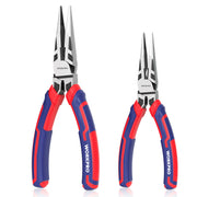 WORKPRO Premium 6 inch and 8 inch needle nose pliers with innovation, quality, secure grip and wire cutter