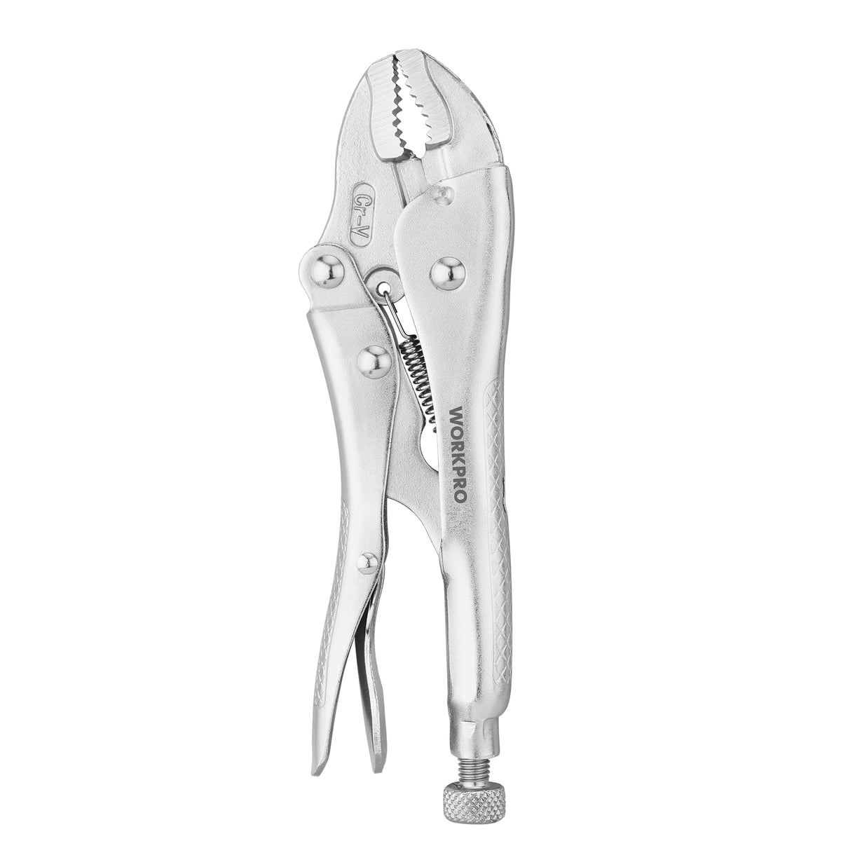 WORKPRO Locking Pliers, 7-inch Curved Jaw Vice Grips pliers | Chromium-Vanadium Steel Locking Pliers with Wire Cutter, Locking Adjustable Vise Grips for Clamping Twisting Welding