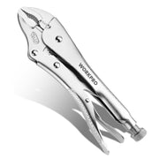 WORKPRO Locking Pliers, 10-inch Curved Jaw Vice Grips pliers | Chromium-Vanadium Steel Locking Pliers with Wire Cutter, Locking Adjustable Vise Grips for Clamping Twisting Welding