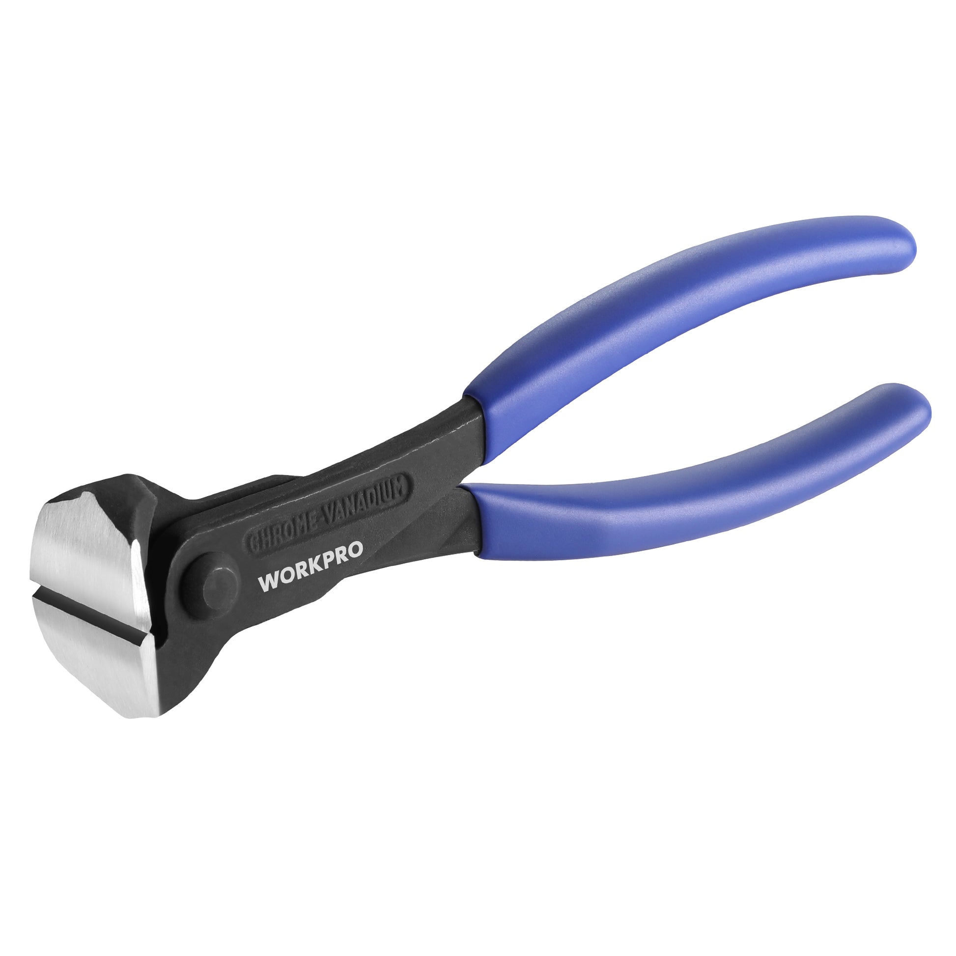 WORKPRO 7 inch nail puller end cutting pliers with blue handles and durable high-leverage end cutting design