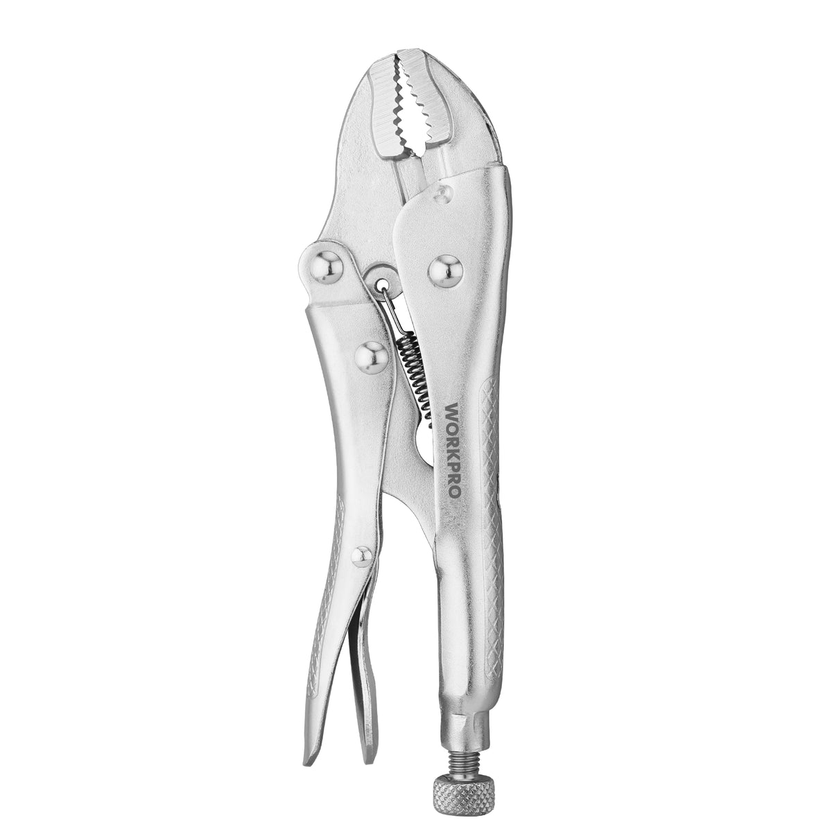 WORKPRO Locking Pliers, 4-inch Mini Curved Jaw Vice Grips pliers | Chromium-Vanadium Steel Locking Pliers with Wire Cutter, Locking Adjustable Vise Grips for Clamping Twisting Welding